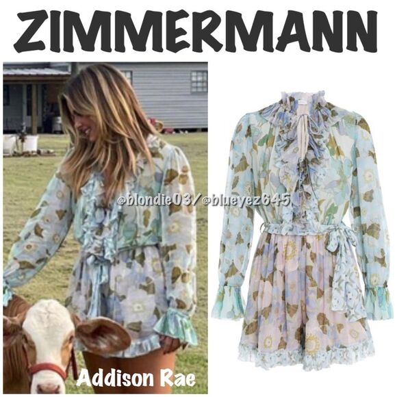 Zimmermann Pants - Zimmermann rhythm frilled playsuit romper AU2/US8 NWT